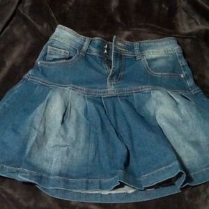 Dark blue jean skirt